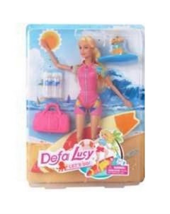 Набор игровой Lucy Пляжный отдых кукла 29 см аксессуары арт 8473 pink Defa