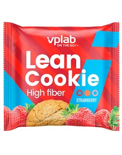 Фитнес печенье Lean cookie high fiber Клубника 40 г Vplab