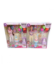 Игровой набор Счастливая семья в комплекте кукла 30 см кукла 10 5 см 3 предмета Наша игрушка