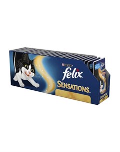Влажный корм для кошек Sensations С треской в соусе с томатами 85 г х 24 шт Felix