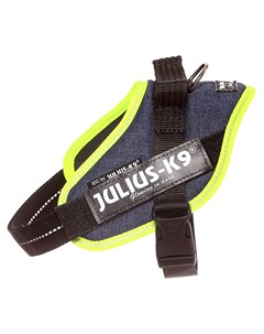 Шлейка для собак IDC Powerharness Mini разм S 49 67 см 7 15 кг джинса зеленый неон Julius-k9
