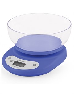 Весы кухонные HS 3001 электронные до 5 кг цвет голубой круглая чаша Homestar