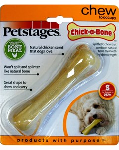 Игрушка для собак Chick A Bone Косточка с ароматом курицы 11 см малая Petstages
