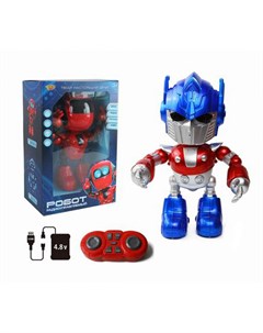 Робот радиоуправляемый свет звук сине красный Наша игрушка