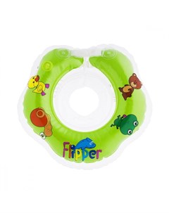 Круг надувной на шею для купания малышей Flipper зеленый Roxi