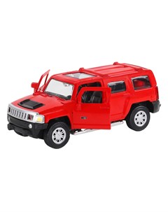 Машинка металлическая Hummer H3 красный инерция масштаб 1 43 Автопанорама