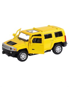Машинка металлическая Hummer H3 желтый инерция масштаб 1 43 Автопанорама