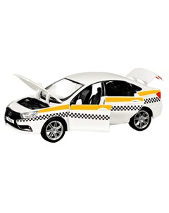 Машинка металлическая LADA VESTA Такси белый масштаб 1 24 Автопанорама