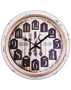 Часы настенные кварцевые Кухня мира диаметр 36 см диаметр циферблата 26 см Lefard