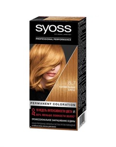 Крем краска для волос Color 8 7 Карамельный блонд 115 мл Syoss
