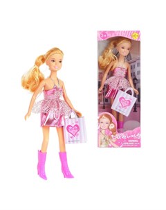 Кукла Luсy Модница розовое платье в комплекте 2 предмета Defa