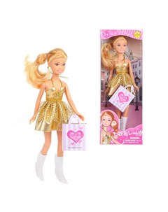 Кукла Luсy Модница желтое платье в комплекте 2 предмета Defa