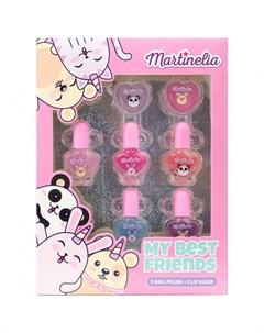 Набор детской декоративной косметики Блеск для губ и лак для ногтей Martinelia