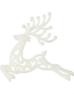 Набор елочных украшений Рождественские олени белые 13 5 см 6 шт Без бренда