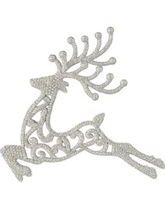 Набор елочных украшений Рождественские олени серебряные 13 5 см 6 шт Без бренда