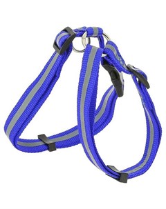 Шлейка светоотражающая нейлон синяя для собак 25 мм 45 60 см Синий Каскад