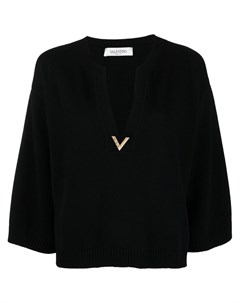 Кашемировый джемпер с логотипом VLogo Valentino