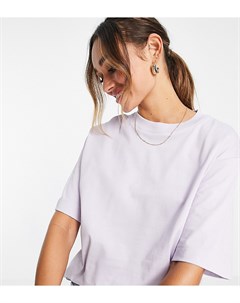 Oversized футболка из органического хлопка сиреневого цвета в стиле унисекс от комплекта Exclusive Selected