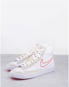 Бело оранжевые кроссовки Blazer Mid 77 SE S50 Nike