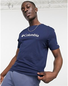 Темно синяя базовая футболка с логотипом CSC Columbia