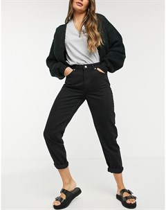 Черные джинсы в винтажном стиле Bershka