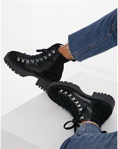 Черные походные ботинки из премиум замши Alison Asos design
