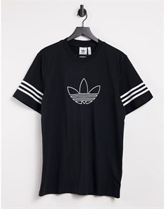 Черная футболка outline Adidas originals