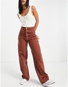 Кирпичные oversized джинсы в винтажном стиле Topshop