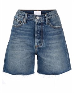 Джинсовые шорты с завышенной талией и бахромой Boyish jeans