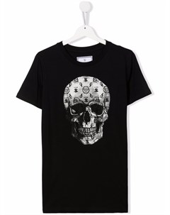 Футболка с логотипом Skull Philipp plein junior