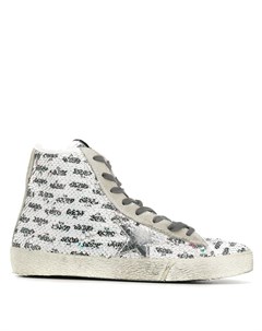 Высокие кроссовки с пайетками Golden goose