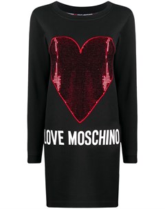 Платье свитер с принтом Love moschino