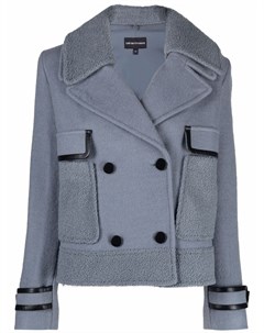 Укороченное двубортное пальто Emporio armani