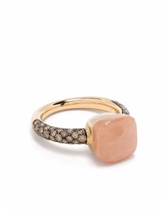 Кольцо Nudo из розового золота с лунным камнем и бриллиантами Pomellato