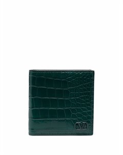 Бумажник с тиснением под кожу крокодила и логотипом Valentino garavani