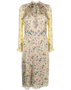 Платье с цветочным принтом Sacai