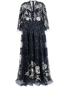 Длинное платье с цветочной аппликацией Biyan