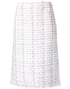 Твидовая юбка карандаш с необработанными краями Thom browne