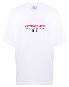Футболка с вышитым логотипом Vetements