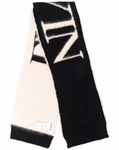 Двусторонний шарф вязки интарсия с логотипом Lanvin