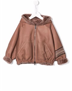 Двусторонняя куртка с капюшоном Brunello cucinelli kids