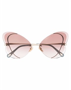 Солнцезащитные очки в массивной оправе Chloé eyewear