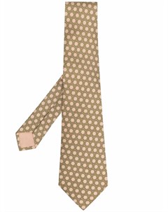 Шелковый галстук 2000 х годов с принтом Hermès