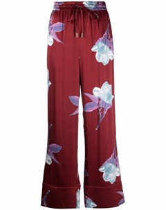 Шелковые брюки с цветочным принтом L' autre chose