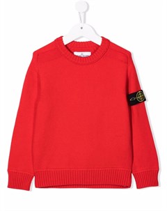 Джемпер с нашивкой логотипом Stone island junior