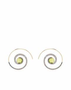 Серьги Spiral Moon из желтого золота с бриллиантами Noor fares