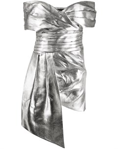 Платье мини с открытыми плечами и драпировкой Alexandre vauthier