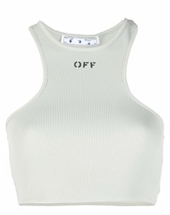 Топ в рубчик с логотипом Off-white