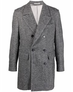 Двубортное пальто с узором в елочку Corneliani
