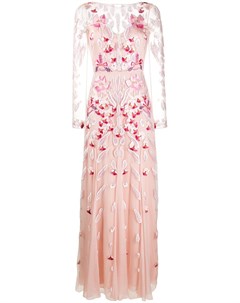 Длинное платье Pardus с цветочной вышивкой Temperley london